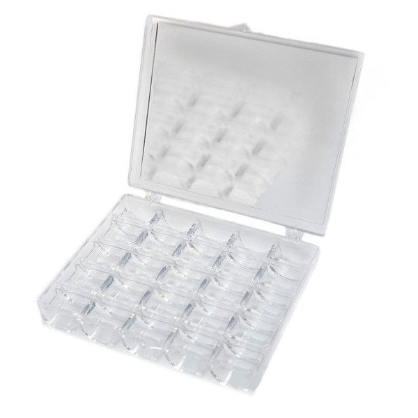 Pudełko plastikowe na szpulki do maszyn do szycia